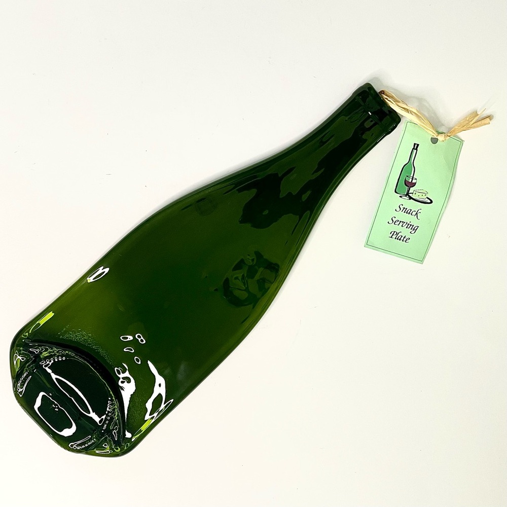 Recycled Green Glass Wine Bottle Serving Tray